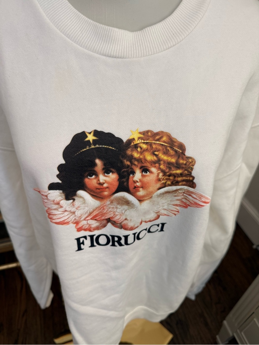 FIORUCCI Vintage Angels Sweatshirt in White - Picture 6 of 10